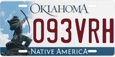 OK license plate 093VRH