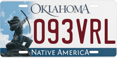 OK license plate 093VRL