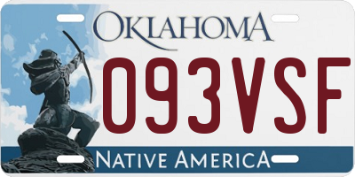 OK license plate 093VSF