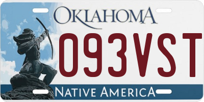 OK license plate 093VST