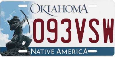 OK license plate 093VSW