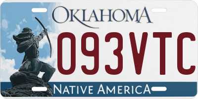 OK license plate 093VTC