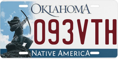 OK license plate 093VTH