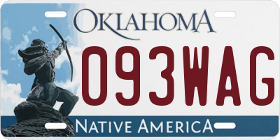 OK license plate 093WAG