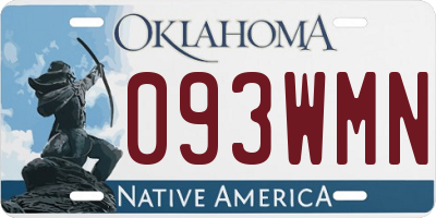 OK license plate 093WMN