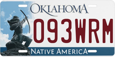 OK license plate 093WRM
