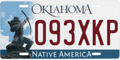 OK license plate 093XKP