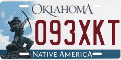 OK license plate 093XKT