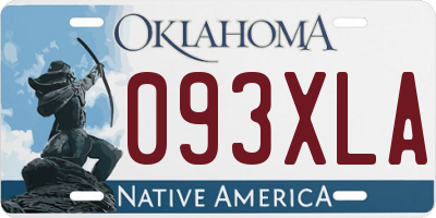 OK license plate 093XLA