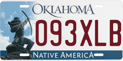 OK license plate 093XLB