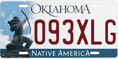 OK license plate 093XLG