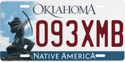 OK license plate 093XMB