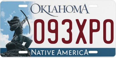 OK license plate 093XPO