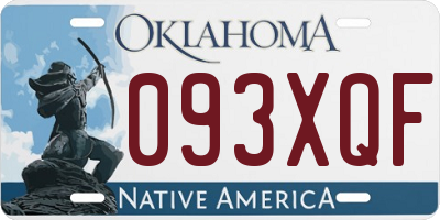 OK license plate 093XQF