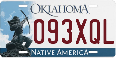 OK license plate 093XQL