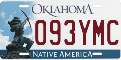 OK license plate 093YMC