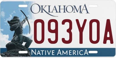 OK license plate 093YOA