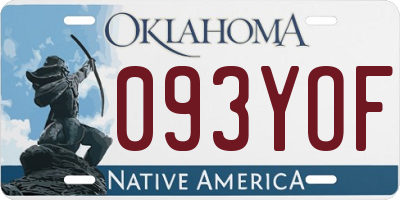 OK license plate 093YOF