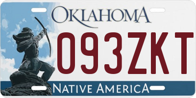 OK license plate 093ZKT