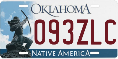 OK license plate 093ZLC