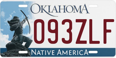 OK license plate 093ZLF