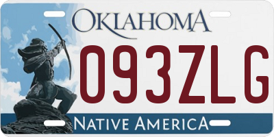 OK license plate 093ZLG