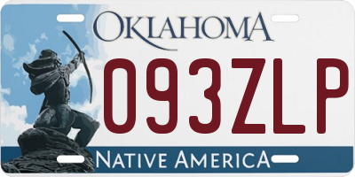 OK license plate 093ZLP