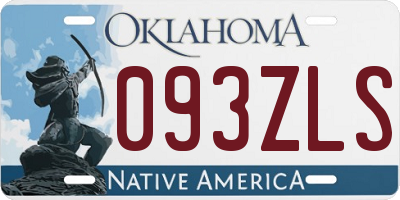 OK license plate 093ZLS