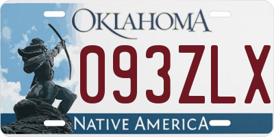 OK license plate 093ZLX