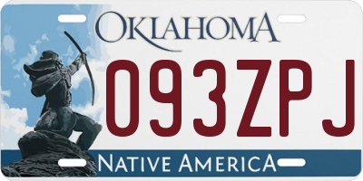 OK license plate 093ZPJ