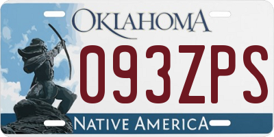 OK license plate 093ZPS