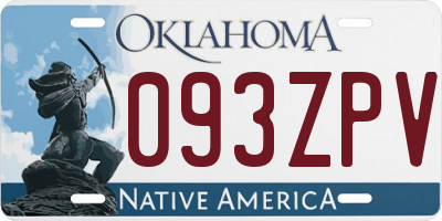 OK license plate 093ZPV
