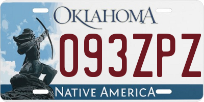 OK license plate 093ZPZ
