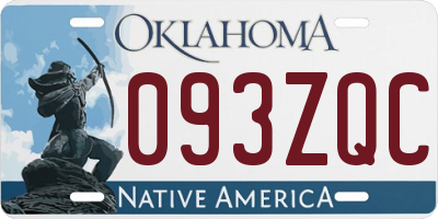 OK license plate 093ZQC