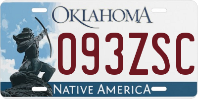 OK license plate 093ZSC