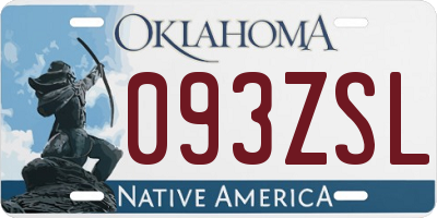 OK license plate 093ZSL