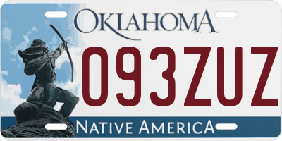 OK license plate 093ZUZ