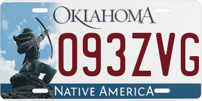 OK license plate 093ZVG