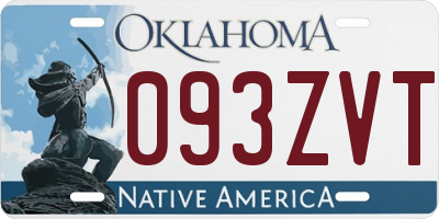 OK license plate 093ZVT