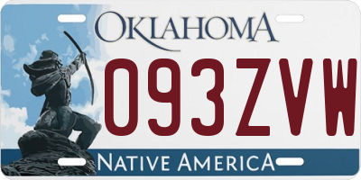 OK license plate 093ZVW