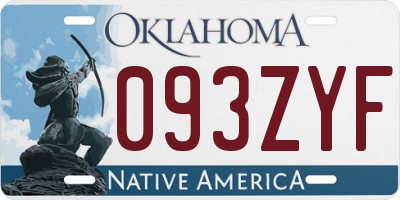 OK license plate 093ZYF