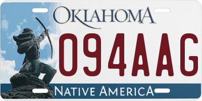 OK license plate 094AAG