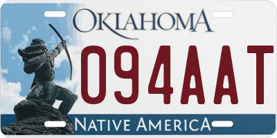 OK license plate 094AAT