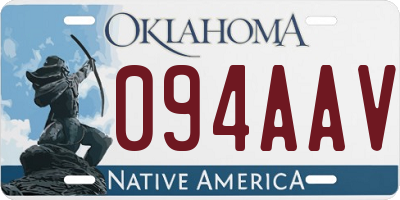 OK license plate 094AAV