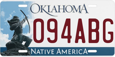 OK license plate 094ABG