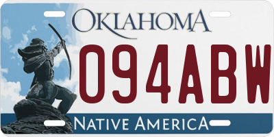 OK license plate 094ABW