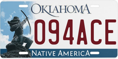 OK license plate 094ACE