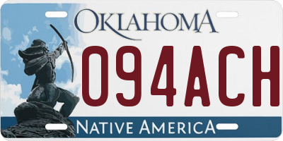 OK license plate 094ACH