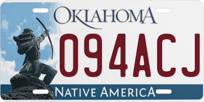 OK license plate 094ACJ