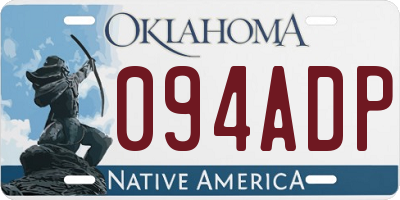OK license plate 094ADP